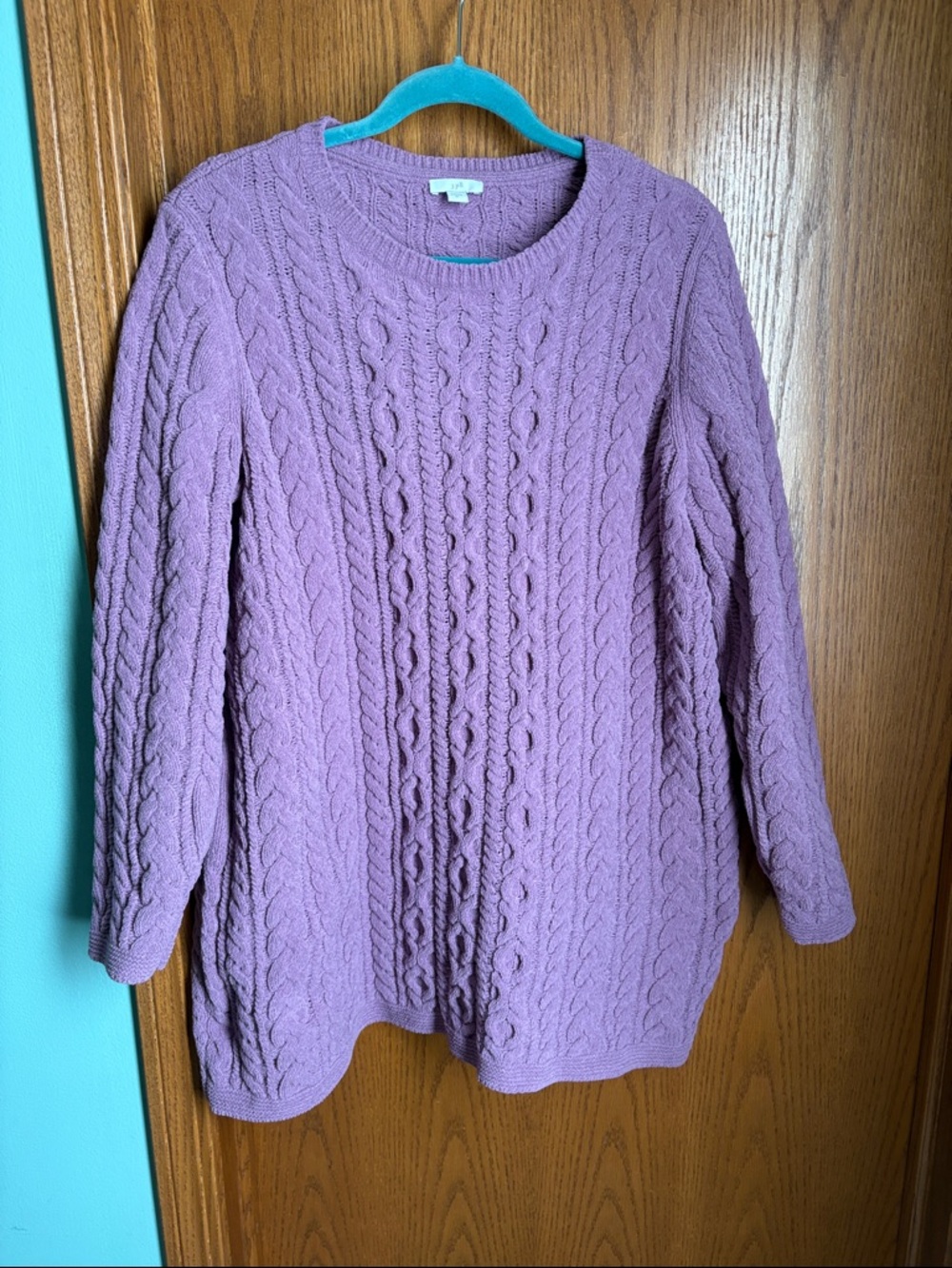 J. Jill Lavender Chenille  Cozy Crewneck Sweater